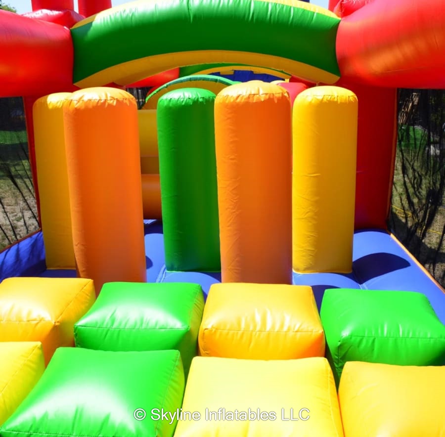 60' Rainbow Titan Obstacle Course *DRY ONLY - Bounce House Rentals in ...