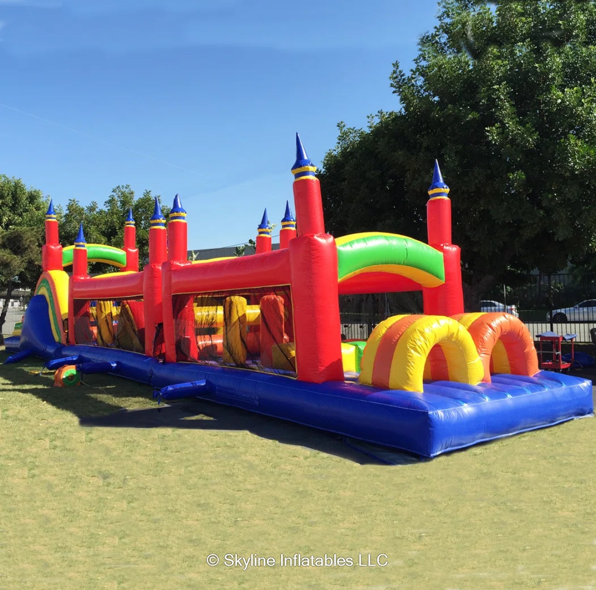 60' Rainbow Titan Obstacle Course *DRY ONLY - Bounce House Rentals in ...
