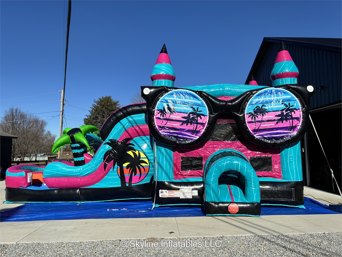 Electric Island Dual Lane 3D XL Combo Bounce House - Bounce House ...